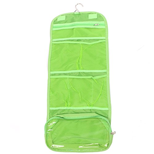 Ruilogod Frauen Reisen Faltbare tragbare hängende köstliche kosmetische Make-up Lager Organizer Tasche Handtasche grün w hoken von Ruilogod