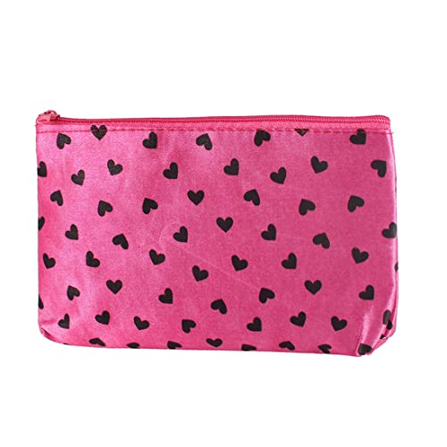 Ruilogod Frauen Reißverschluss Herz Muster Taschen Kosmetiktasche Halter Wassermelone Rot von Ruilogod