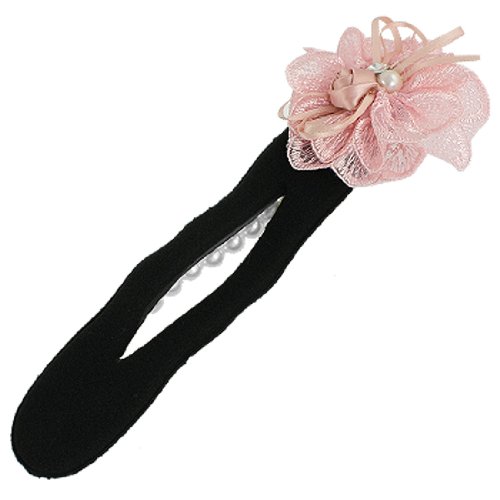 Ruilogod Frauen-Rosa-Spitze-Blumen-Dekor schwarz Schwamm-Haar-Lockenwickler-Styling-Maschine von Ruilogod