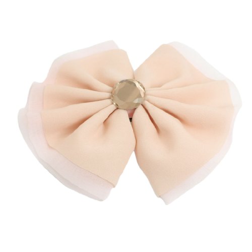 Ruilogod Frauen-Rosa-großer Bogen Bowknot Plastikkristall Prong Alligator Haarspange von Ruilogod