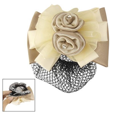 Ruilogod Frauen Snoodnetto Blumenspange Strass Haarspange von Ruilogod
