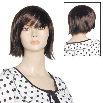 Ruilogod Frauen Voll Fringe Kurz Glatt Perücke Toupet von Ruilogod