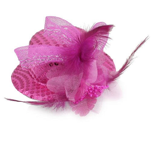 Ruilogod Fuch SIA Paillette Mini-Hut-Haarspange für Frauen von Ruilogod