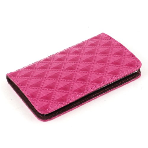 Ruilogod Fuchsia Kunstleder Flanell Innenabdeckung ID Bank Card Organizer Fall Ruilogod Fuchsia Kunstleder Flanell Innenabdeckung ID Bank Card Organizer Fall von Ruilogod