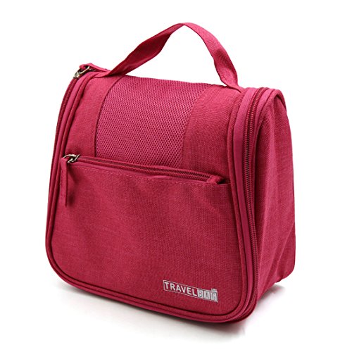 Ruilogod Fuschia Reise Portable Makeup Kosmetikhalter Geldbörse Hanging Bag Organizer Beutel von Ruilogod