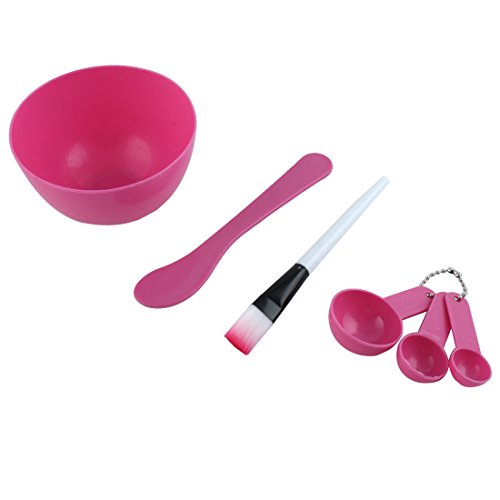 Ruilogod Gesichtspflege Rührschüssel Stock-Bürsten-Messgerät Löffel Set Rosa von Ruilogod