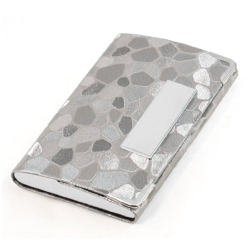 Ruilogod Gespiegelte Metalldetail Grauer Block Steindrucke Magnetklappe Verschluss Visitenkarteninhaber von Ruilogod