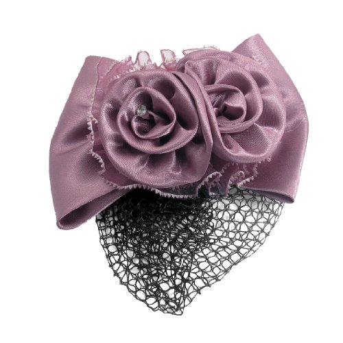 Ruilogod Glyzinien Farbe Bowknot Blume Decor Metall Haar Clip W HAIRNET FÜR DAMEN Ruilogod Glyzinien Farbe Bowknot Blume Decor Metall Haar Clip W HAIRNET FÜR DAMEN von Ruilogod