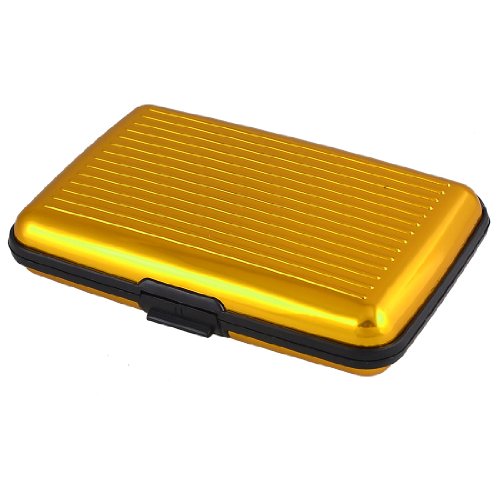 Ruilogod Goldton 6 Taschen Glatte Oberflächen-ID-Visitenkartenhalter-Fall von Ruilogod
