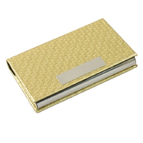 Ruilogod Goldton-Faux-Lederbeschichtete Geschäfts-ID-VIP-Name-Karten-Halter von Ruilogod