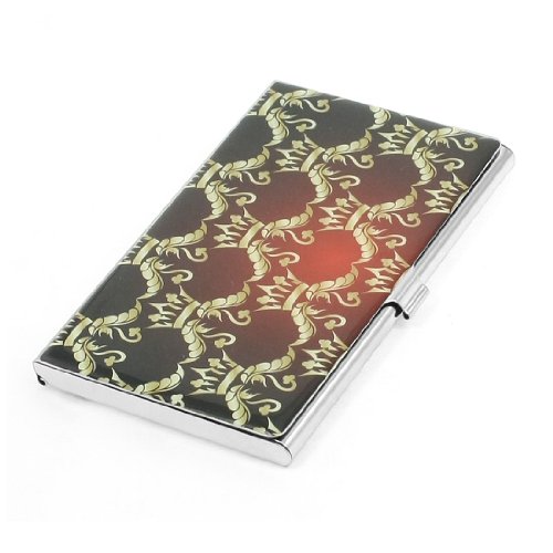 Ruilogod Goldtonkronen Muster Muster verspiegelte Rechteck Metal Business Name Karteninhaber Organizer von Ruilogod