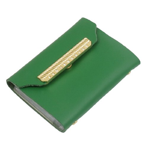 Ruilogod Grüne Kunstleder Press ORN Bank Bank Credit Card Pocket Case Inhaber von Ruilogod