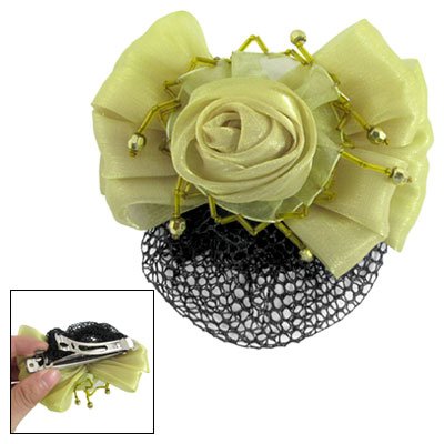Ruilogod Grüne Rose bowknot Dekor Spange Haarspange für Frauen von Ruilogod