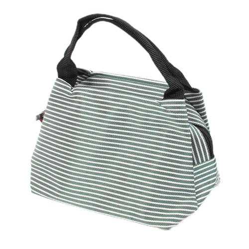 Ruilogod Grüne weiße Streifen gedruckt Kosmetiktasche Make-up-Tasche für Damen von Ruilogod