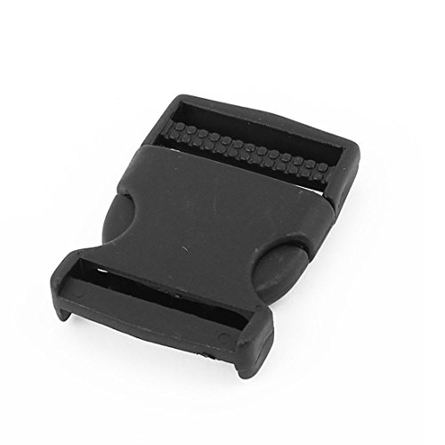 Ruilogod Gürtelverbindung Kunststoff Schnellsicherheit Relief Schnalle 6,5 x 4,5 cm Schwarz von Ruilogod