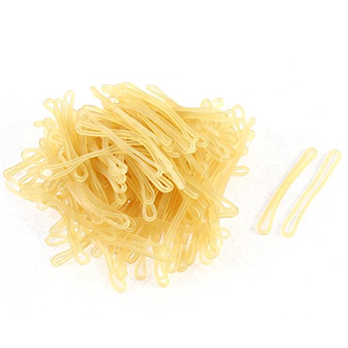 Ruilogod Gummi Flexible Haar bindet Seil Loom Refill-Bänder 180 Stück Gelb von Ruilogod