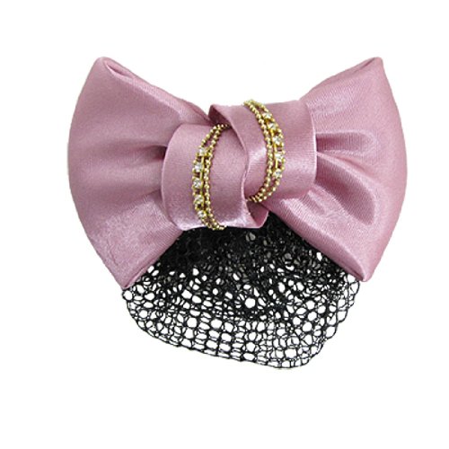 Ruilogod Haarnetz Design Rosa Bowknot Metall Haarspange für Frauen von Ruilogod