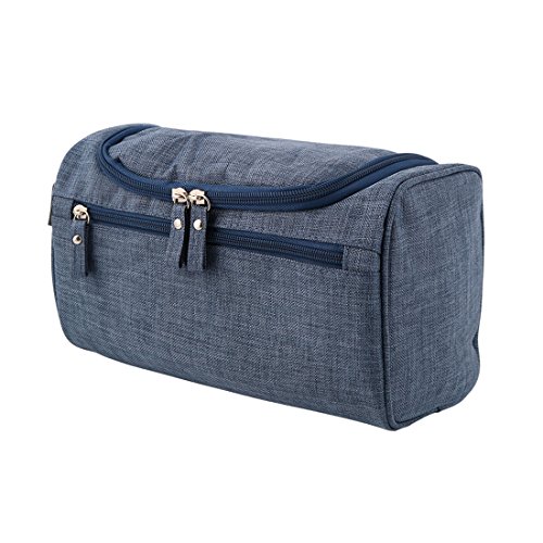 Ruilogod Hängende Reise Kulturbeutel Organizer Kosmetische Aufbewahrungstasche WASSE TOKTION CASE Frosted Navy Blue von Ruilogod