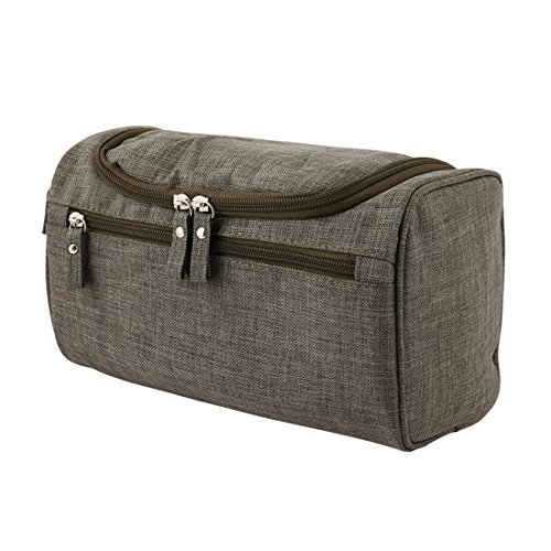 Ruilogod Hängende Reise-Tiefe Tasche Organizer Kosmetische Aufbewahrungstasche WASSE TOKTION CASE Frosted Kaffee von Ruilogod