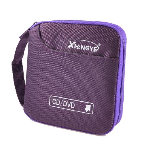 Ruilogod Handschlaufe Zip Up 32pcs Kapazität CDs DVDs Bag-Halter-Organisator Lila von Ruilogod