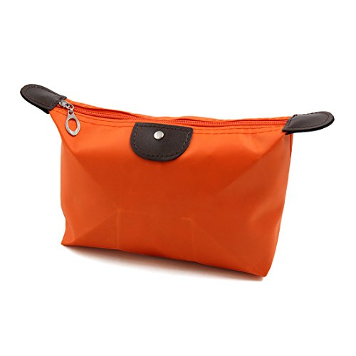 Ruilogod Haushaltsreise Make-up-Tasche Kosmetikte Kilometer-Reißverschluss Waschen Organizer Container Orange von Ruilogod