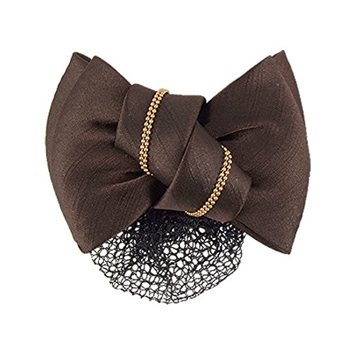 Ruilogod Kaffee-Farben-Doppel Bowknots Detaillierung Metall Haarspange für Frauen Ruilogod Kaffee-Farben-Doppel Bowknots Detaillierung Metall Haarspange für Frauen von Ruilogod