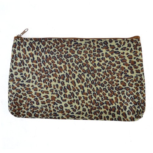 Ruilogod Kaffeefarbe Single Pocket Leopard Print Makeup Tasche für Dame von Ruilogod
