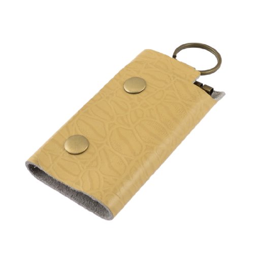 Ruilogod Khaki-Krokodil-Muster-Rechteck-Faux-Leder-Schlüsselanhänger Key Bag Fall Tasten Halter von Ruilogod