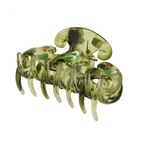 Ruilogod Klar Olive Green 7 Claws Design-Hairpin Clamp Haar für Damen von Ruilogod