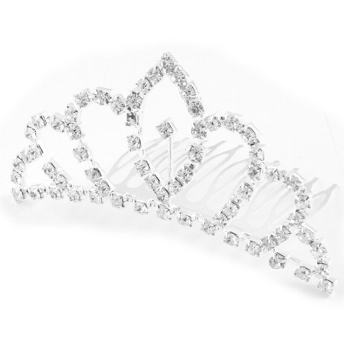 Ruilogod Klare Strass-Dekor-Metallhaar-Crown Pin für Damen Ruilogod Klare Strass-Dekor-Metallhaar-Crown Pin für Damen von Ruilogod