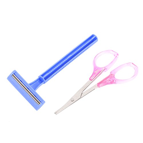 Ruilogod Körper Achselhaare Rasierer Remover Augenbrauen Schere Trimmer 2 in 1 von Ruilogod