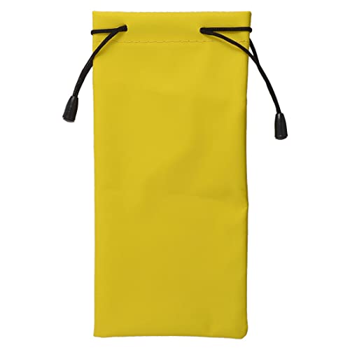 Ruilogod Kordelzug-Verschluss gelb PVC-beschichteter Nylon MP3 MP4-Beutel-Tasche von Ruilogod