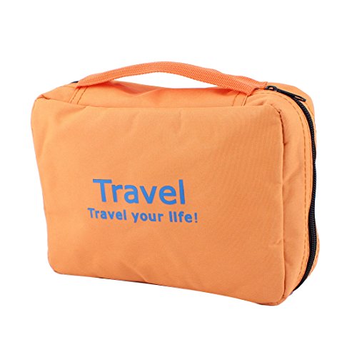 Ruilogod Kosmetikkosmetik-Make-up-Aufbewahrungs-Waschen-Organizer Hängende Tasche Orange von Ruilogod