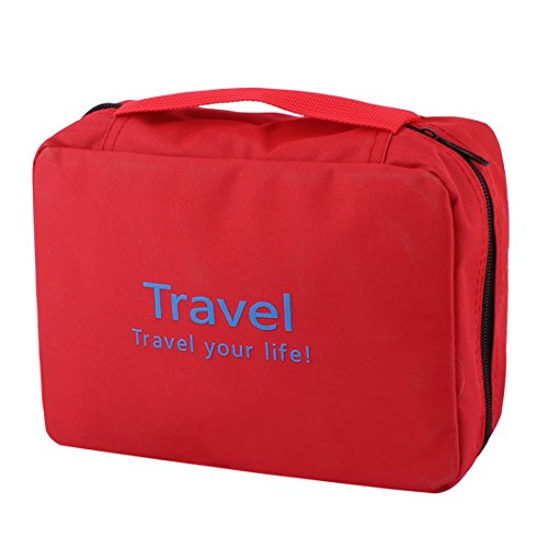 Ruilogod Kosmetikkosmetik-Make-up-Lagerung Waschen Organizer Beutel Hängende Tasche Rot von Ruilogod