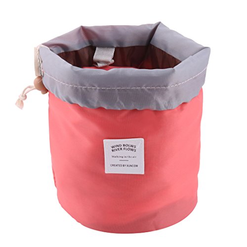 Ruilogod Kosmetische Make-up-Kulturraum-Speicher-Organizer Zeichnen Sie String-Tasche Rosa von Ruilogod