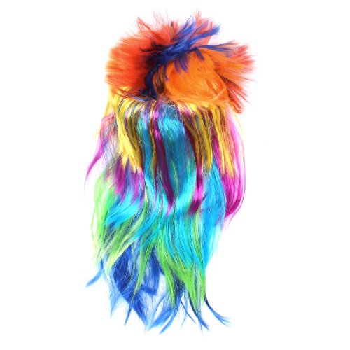 Ruilogod Kostüm bunte Faux-Haar-Perücke-Haarteil mit geradem von Ruilogod