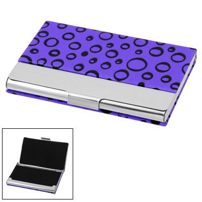 Ruilogod Kreis drucken Metall Business ID Card Case schwarz lila von Ruilogod