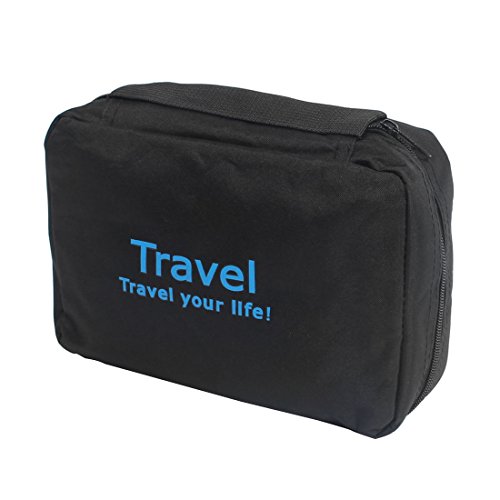 Ruilogod Kulturkosmetik-Make-up-Aufbewahrungs-Waschen-Organizer Hängende Tasche schwarz von Ruilogod