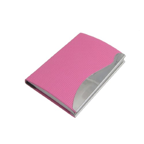 Ruilogod Kunstleder Strukturierter Checker-Muster-Visitenkarte Fall Rosa von Ruilogod