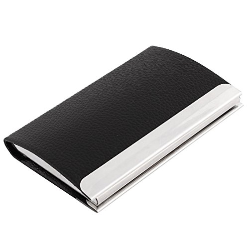 Ruilogod Kunstleder-Visitenkarte-Halter-Kasten-Organisator-Fall-Silber-Ton von Ruilogod