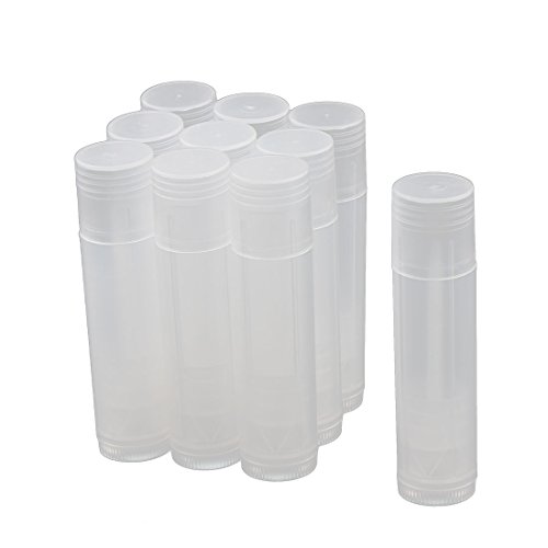 Ruilogod Kunststoff Frauen Leer DIY Lip Balm Rohr Lippenstift Chapstick Container Kosmetik-Halter 10 PC löschen von Ruilogod