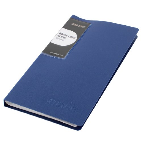 Ruilogod Kunststoff blau-Abdeckung 120 Blatt Kapazität Bankleitzahl Kartenhalter von Ruilogod