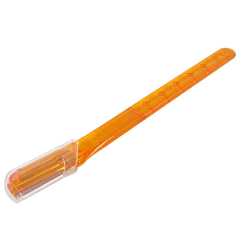 Ruilogod Kunststoffgriff Augenbraue Entfernen Rasierer Trimmer 13 cm Länge Orange von Ruilogod