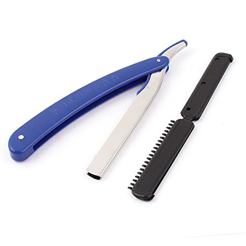 Ruilogod Kunststoffgriff Folding Haar Rasierrasiermesser Kamm Trimmer Klingenhalter von Ruilogod