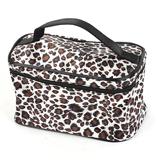 Ruilogod Lady Leopard Print Spiegel Taschen Handband Kosmetische Makeup-Werkzeug Organizer Tasche von Ruilogod