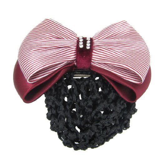 Ruilogod Lady Plastikkristall Dekor Amaranth Schwarz-Bogen-Akzent-Haarspange Ruilogod Lady Plastikkristall Dekor Amaranth Schwarz-Bogen-Akzent-Haarspange von Ruilogod