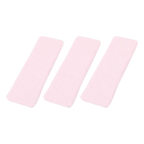 Ruilogod Lady-Sport-elastischer Terry Stirnband Schweißband Kopfbedeckung Rosa 3 Stück von Ruilogod