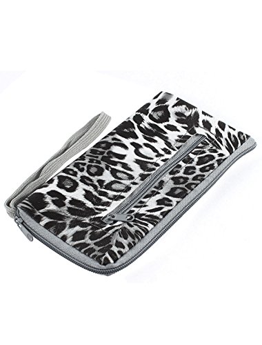 Ruilogod Leopard-Muster Zip Up Lady Frauen-Geldbeutel-Mappen-Beutel Geldhalter Schwarz von Ruilogod