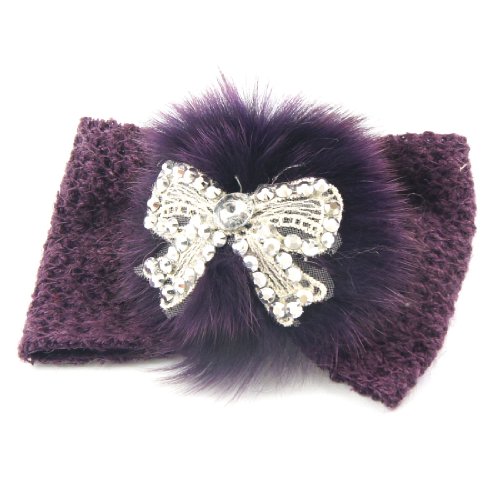 Ruilogod Lila Acryl bowknot Dekor Alligator Haarspange für Damen von Ruilogod