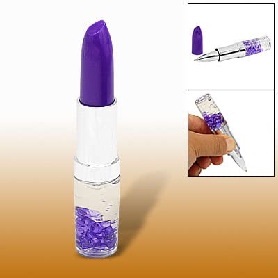 Ruilogod Lila Lippenstift Design Lampen blauer Tinte Kugelschreiber von Ruilogod
